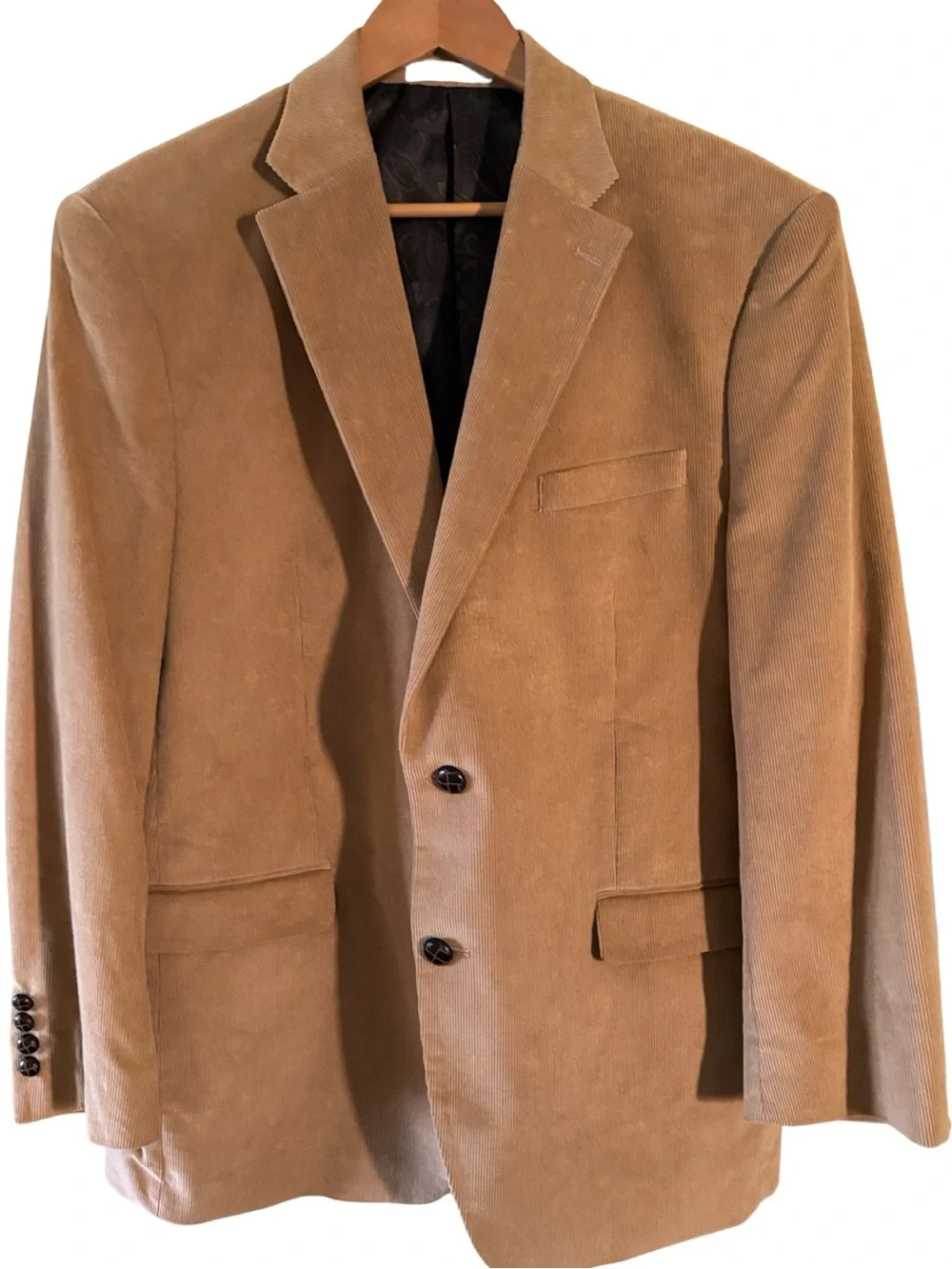 Lauren Ralph Lauren Camel Corduroy Sport Blazer Jacket Size 42R